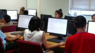 Students in Computer Lab participate in MAP testing. Photo by Cassidy Polga.