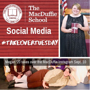 First ad for Social Media Takeover Tuesdays on the MacDuffie school Instagram page. Image courtesy of Allyson Morrin 